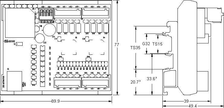 XUP01L Dimensions
